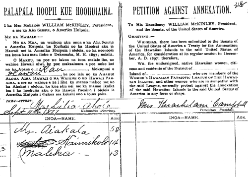 Image of petition page