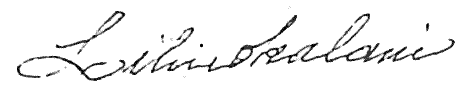 image of Liliuokalani signature