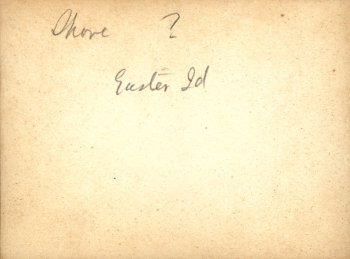 Back of photo: Shore? Easter Id