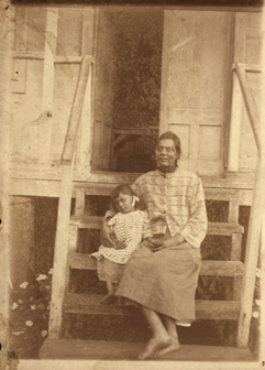 A native with half cast child