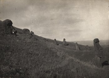 Sea slope of Rano Roraku looking Eastward