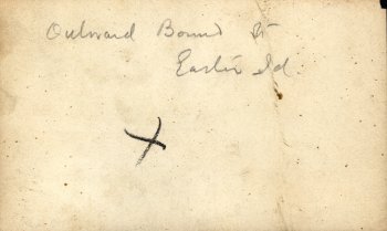 Back of photo: Outward bound ...
