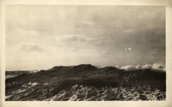 A furious sea ...